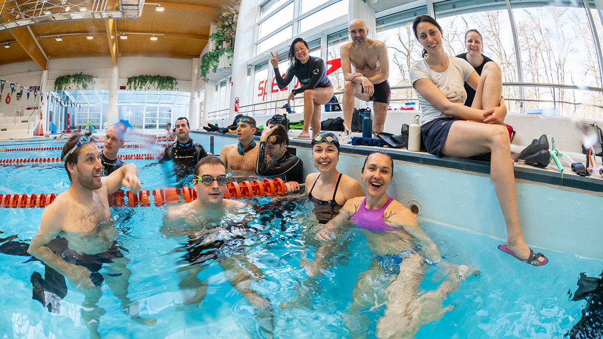 trening prostega potapljanja