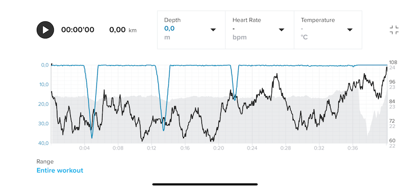 Suunto Ocean analiza na telefonu